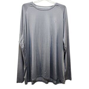 Northyard Mens Long Sleeve Shirt SPF 50 UV Protection Size 4XL Gray